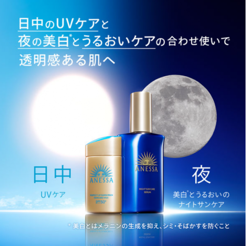 SHISEIDO资生堂 ANESSA安耐晒焕彩亮肤夜间美白修护美容液 180ml