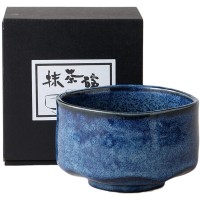 日本制美浓烧抹茶茶碗青均窯φ12cm*H7.5cm 礼盒装